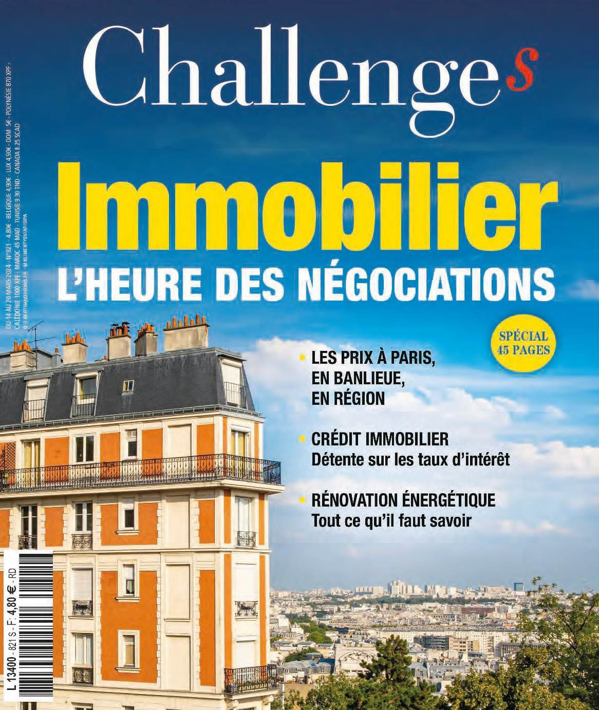 "Challenges Immobilier : Un palier en dessous" - Challenges Immobilier